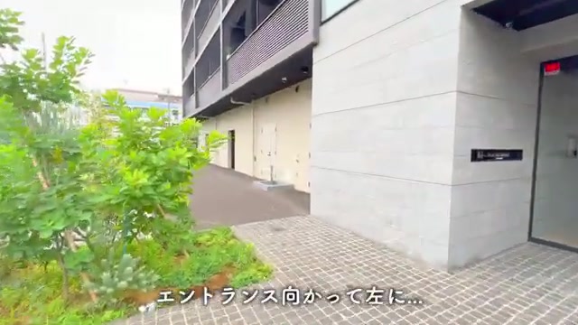 1K賃貸マンション内見のエントランス（室内・外観の様子）