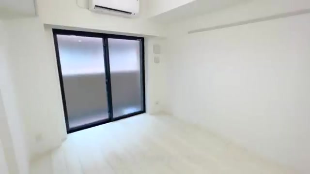 1K賃貸マンション内見のリビングダイニング（室内・外観の様子）