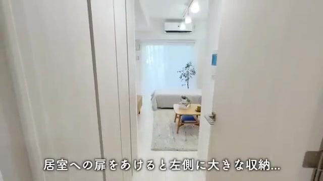 1K賃貸マンション内見の居室（室内・外観の様子）