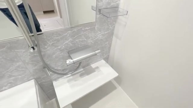 1LDK間取りの賃貸内見のキッチン（室内・外観の様子）
