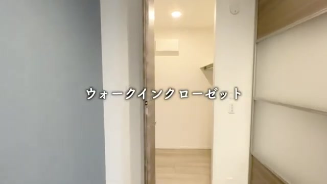 1LDK間取りの賃貸内見のウォークインクローゼット（室内・外観の様子）