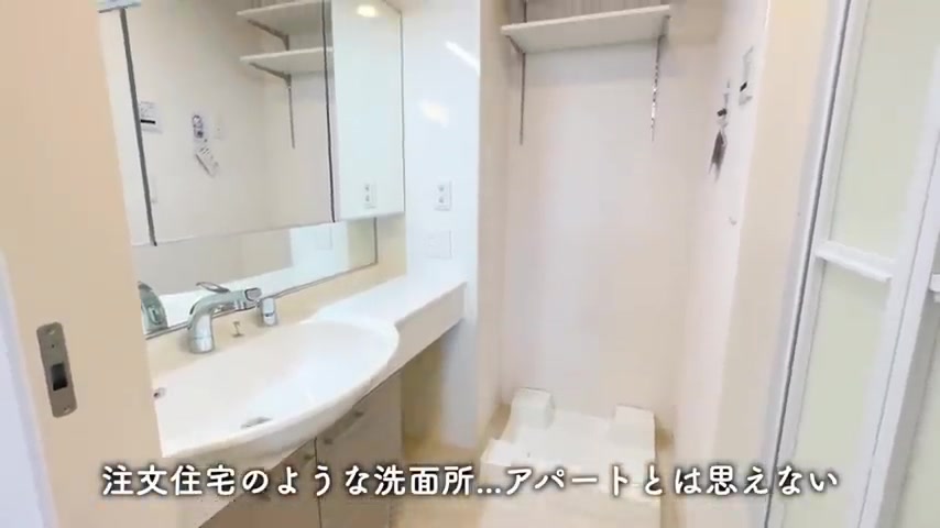 1LDKの間取りを内見の洗面所（室内・外観の様子）