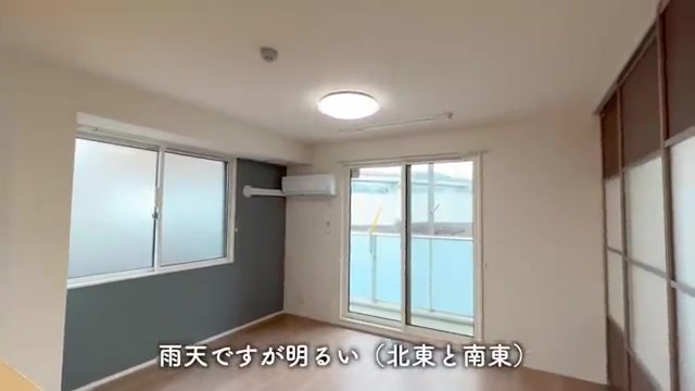 2LDKの賃貸アパート内見のリビングダイニング（室内・外観の様子）