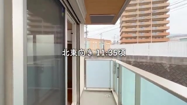 2LDKの賃貸アパート内見のバルコニー（室内・外観の様子）