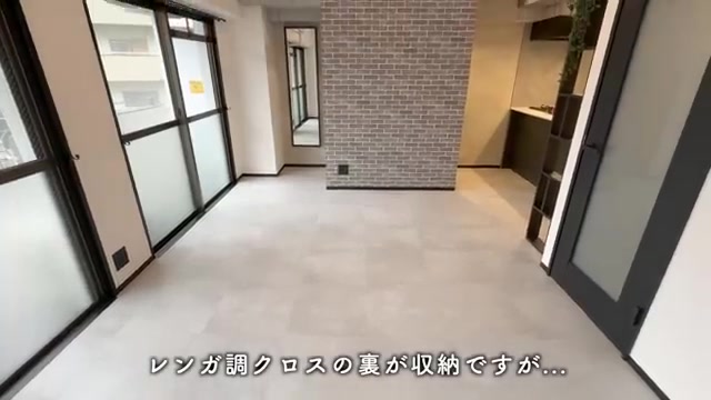 豊中市の1RのTV裏収納(室内・外観の様子)