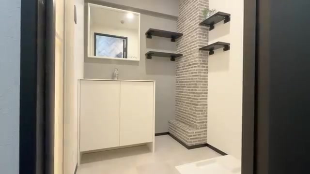 豊中市の1Rの洗面室(室内・外観の様子)