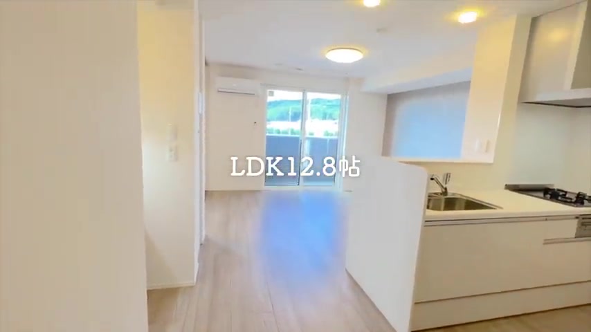 賃貸アパートの内見のLDK（室内・外観の様子）