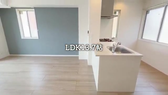 賃貸アパートお部屋内見のLDK13.7帖(室内・外観の様子)