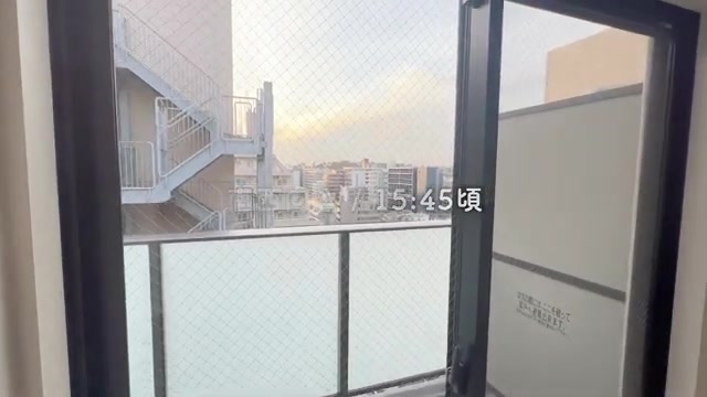 横浜市南区の1Kのバルコニー（室内・外観の様子）