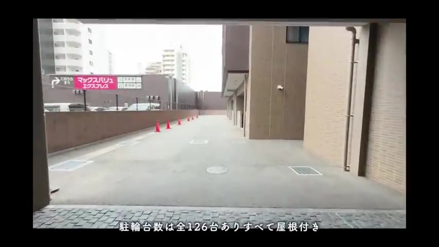 RJRプレシア千代県庁口駅前の駐輪場(室内・外観の様子)
