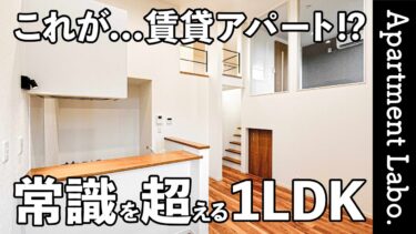 【一人暮らし/二人暮らし/岡山賃貸】天井高3.7mで戸建のような開放感の賃貸アパート（岡山市中区雄町/1LDK/33.21㎡）
