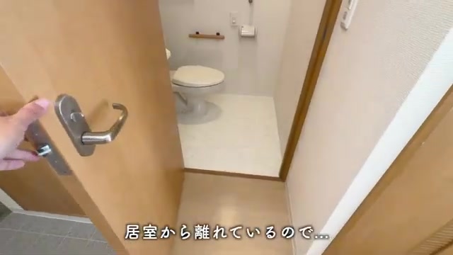 団地で二人暮らしのトイレ（室内・外観の様子）