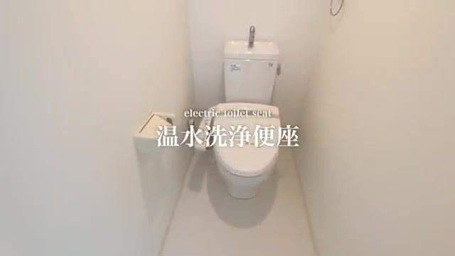 賃貸アパートの内見動画のトイレ（室内・外観の様子）