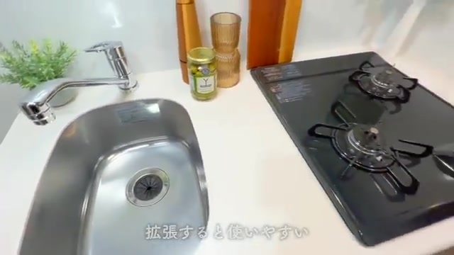賃貸マンションの内見の独立キッチン(室内・外観の様子)