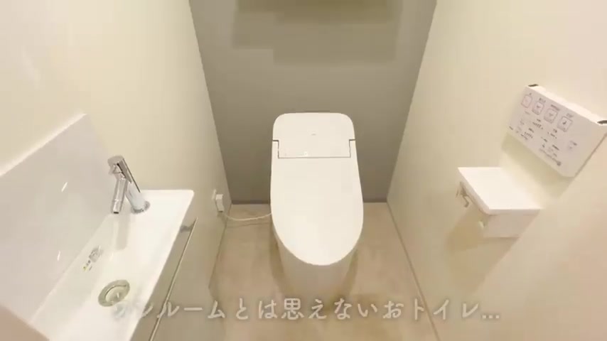 賃貸マンション内見のトイレ（室内・外観の様子）