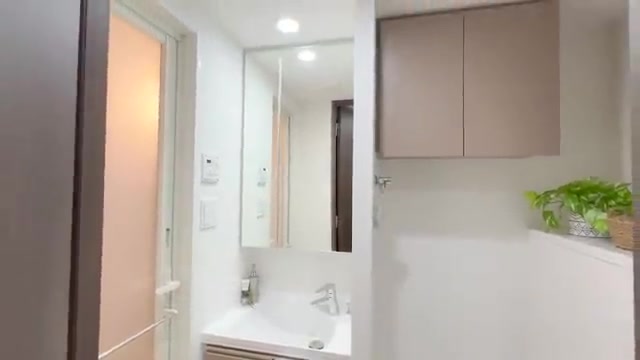 賃貸マンション内見動画の洗面所（室内・外観の様子）