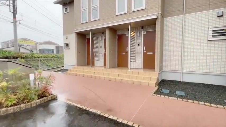 賃貸アパートの内見の外観（室内・外観の様子）