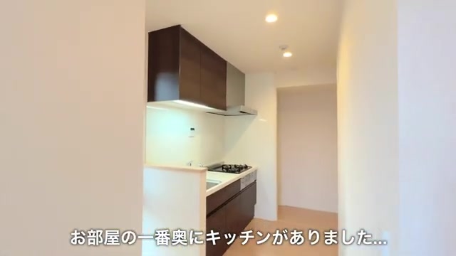 賃貸アパートの内見動画のキッチン(室内・外観の様子)