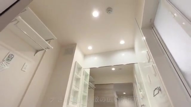賃貸アパート内見の洗面所(室内・外観の様子)