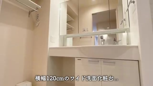 賃貸アパートの内見の洗面所（室内・外観の様子）
