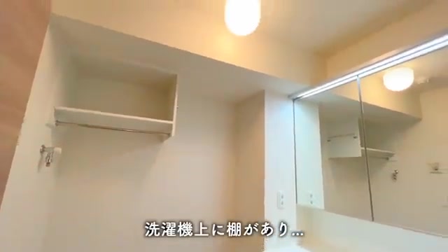 賃貸アパート内見の洗面所(室内・外観の様子)