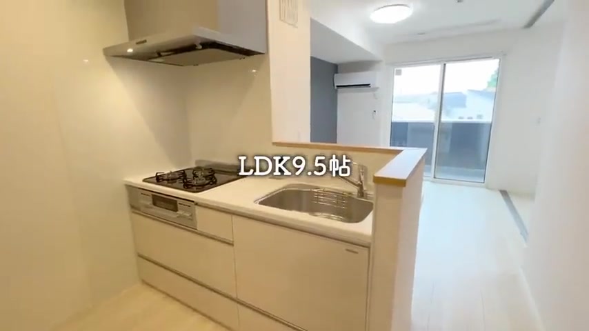 賃貸アパート内見のキッチン（室内・外観の様子）