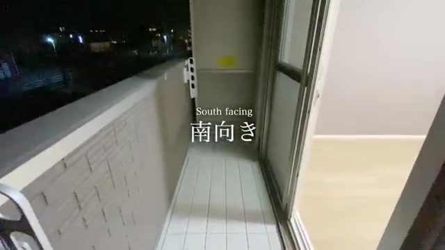 賃貸物件の内見動画のバルコニー（室内・外観の様子）