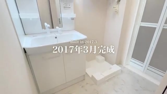 賃貸物件の内見動画の洗面所(室内・外観の様子)