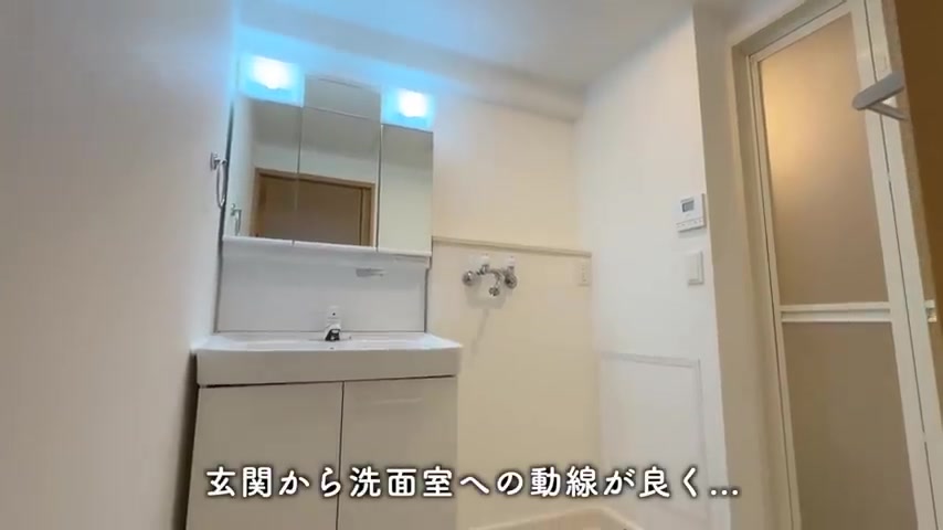 葛飾区の1Kの洗面室（室内・外観の様子）