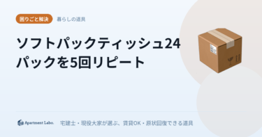 ソフトパックティッシュ24パックを5回リピート