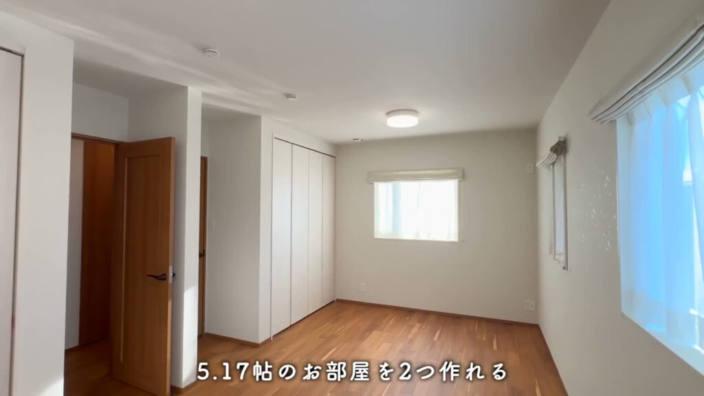 交野・私部西16号地 3LDK+SC+FC+WICの洋室5.17帖