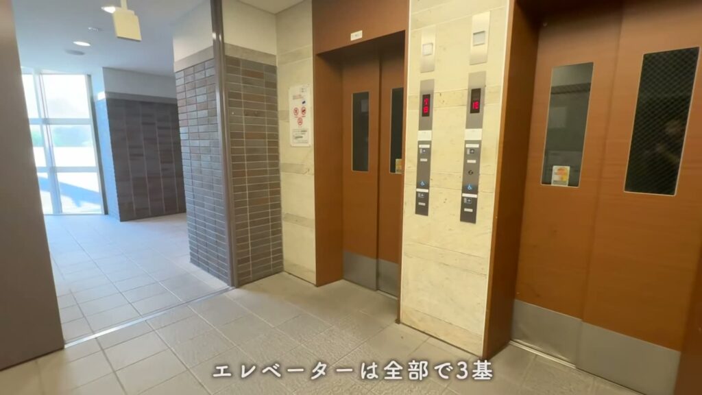 キャナルタウンウェスト 3LDKのエレベーター
