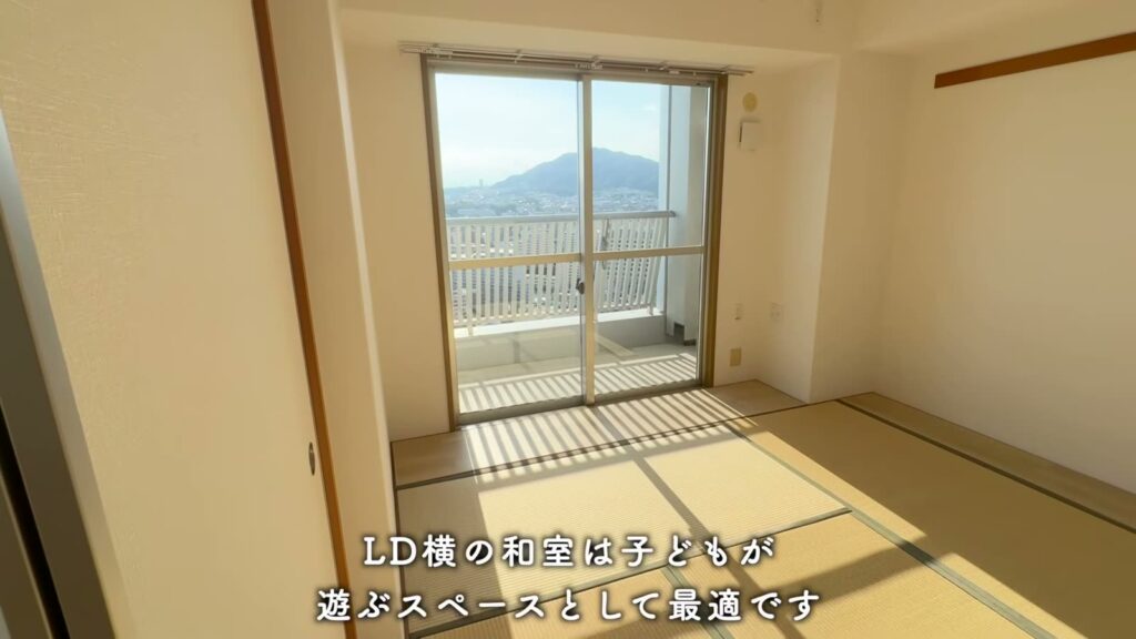 キャナルタウンウェスト 3LDKの和室の窓