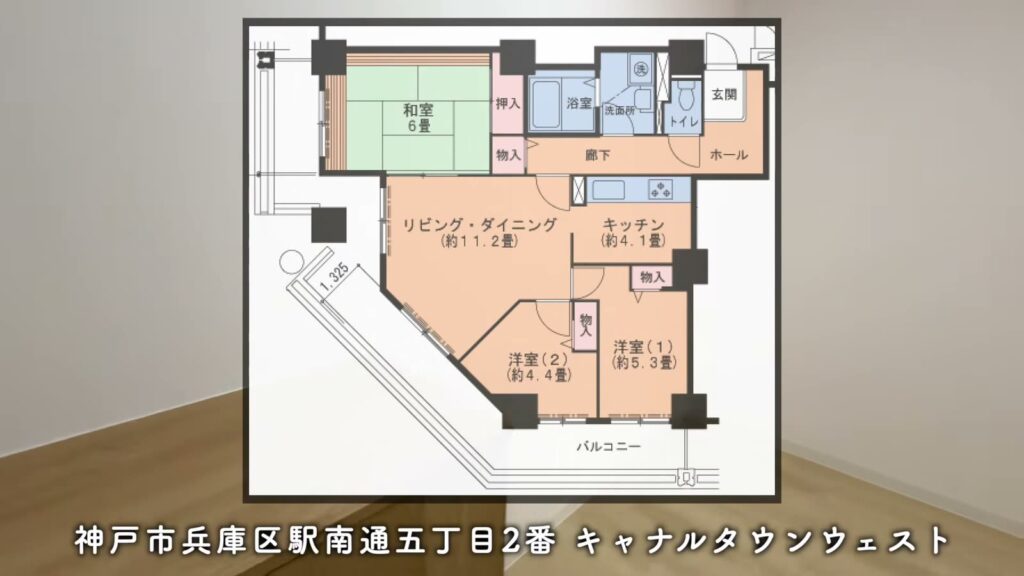 キャナルタウンウェスト 3LDKの間取り図