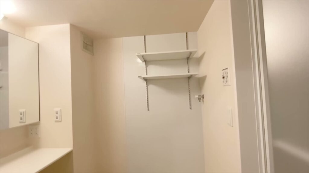 2LDKの洗濯機置き場