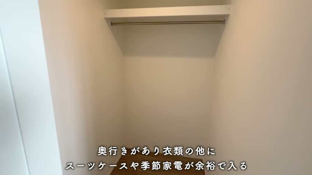 THE TOWER HIRAKATA 1LDKのウォークインクローゼットの中