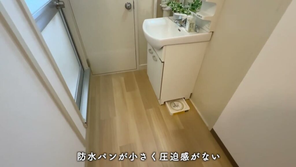 岩成台団地 1LDKの洗濯機置き場