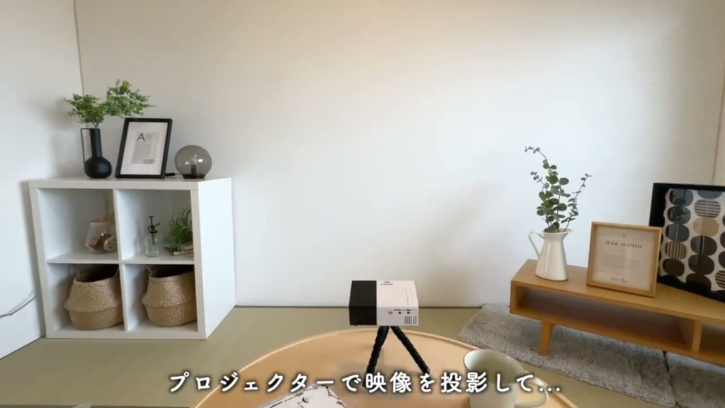 岩成台団地 1LDKのプロジェクター壁