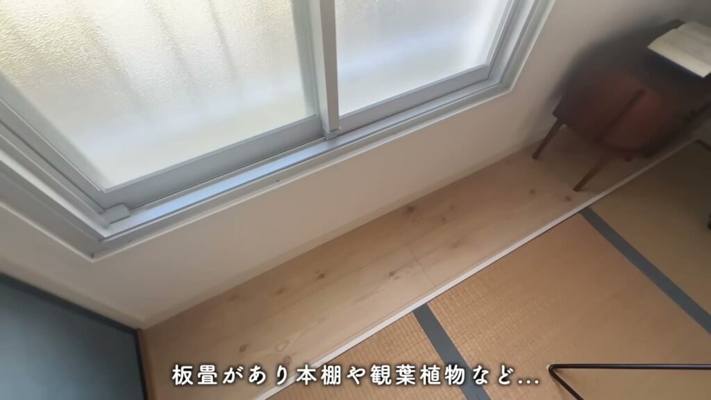 香里団地-香里E地区 2DKの板畳の窓際