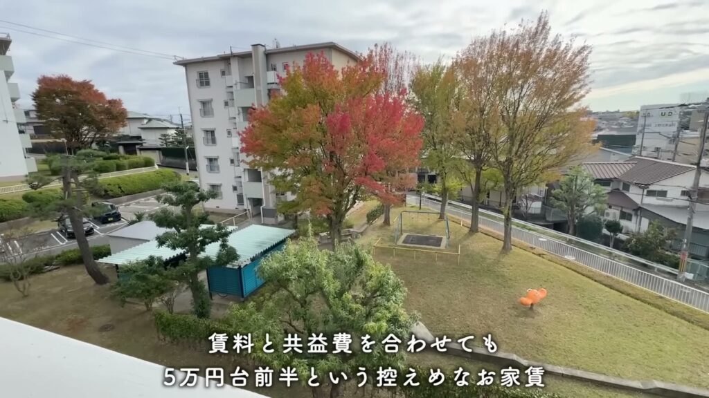 香里団地-香里E地区 2DKのバルコニーからの眺め