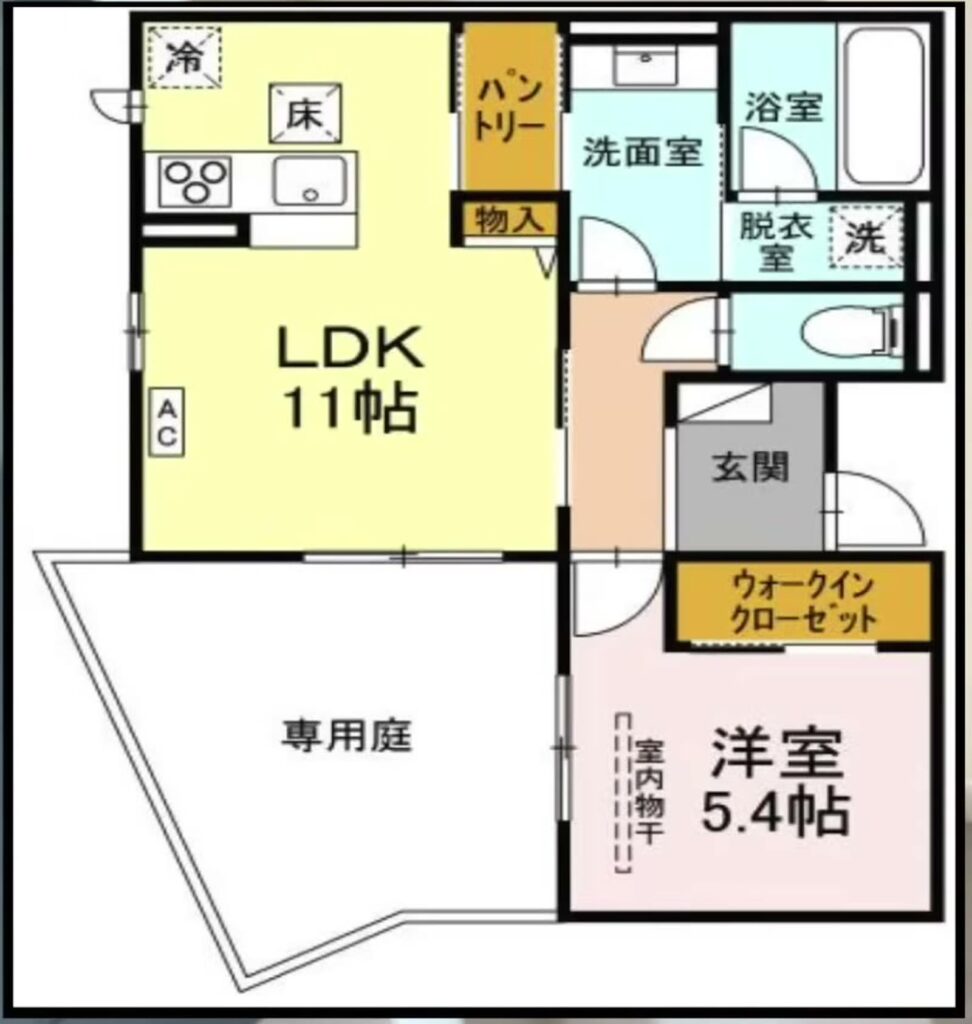 Sakura Terrace 1LDKの間取り図