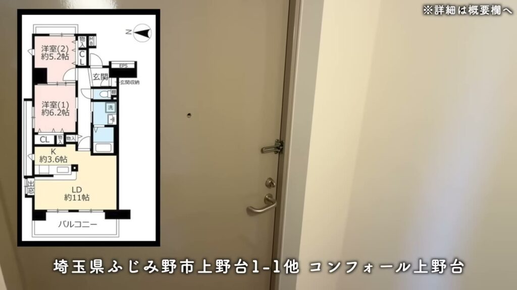 コンフォール上野台 2LDKの間取り図