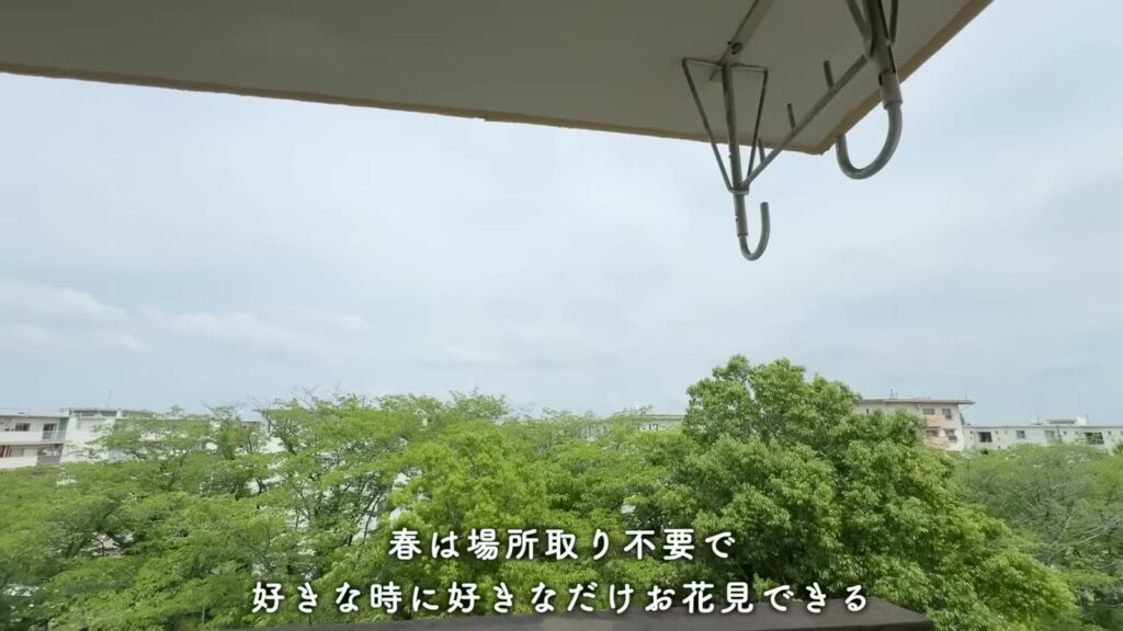取手井野団地 3K+SFのバルコニー
