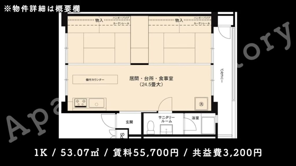 藤山台 1Kの間取り図