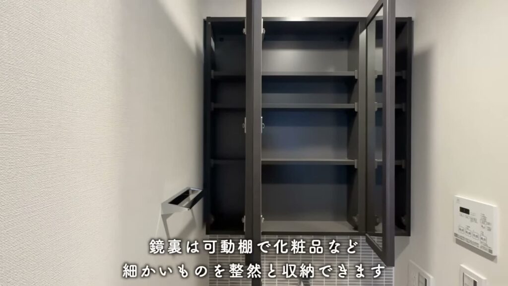 グレーシアフィット横浜 1Kの鏡裏の収納