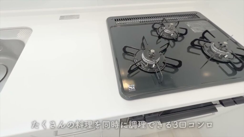 セミデタッチドハウス朝美 1LDKのコンロ