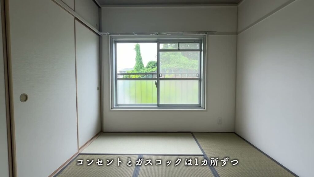 中登美第3 3DKの和室6畳（北側）