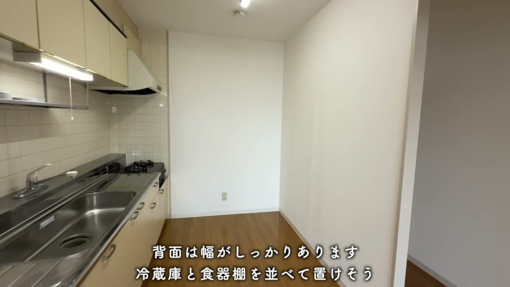 一社東 1LDKのキッチンの背面