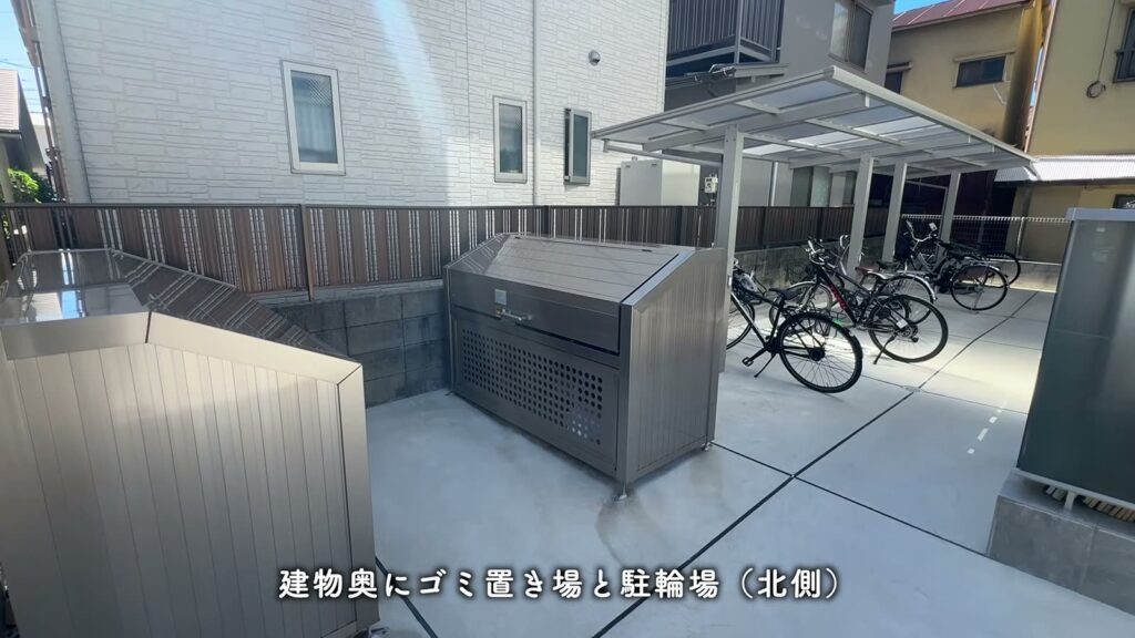 オリーブ東雲本町 ワンルームのゴミ置き場と駐輪場