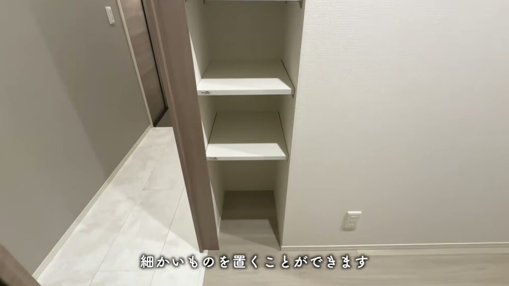 オリーブ東雲本町 ワンルームの細かい物の棚